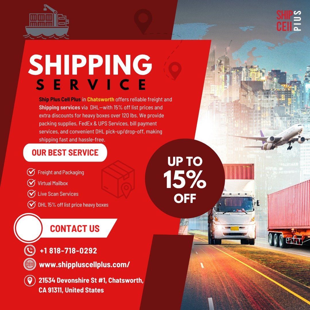 International Shipping Services — Ship Plus Cell Plus