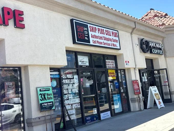 Ship Plus Cell Plus storefront in Chatsworth, CA